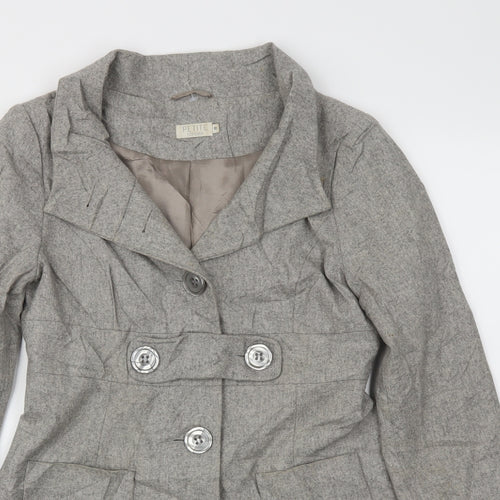 Topshop Womens Grey   Jacket Coat Size 10