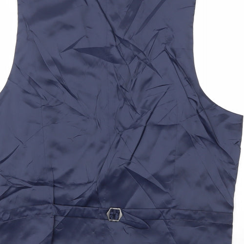 M&S Mens Blue   Jacket Suit Waistcoat Size M
