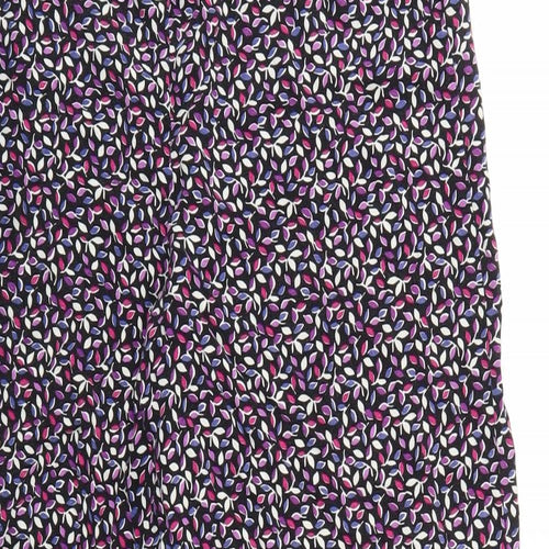 F&F Womens Purple Floral  Trousers  Size 10 L24 in