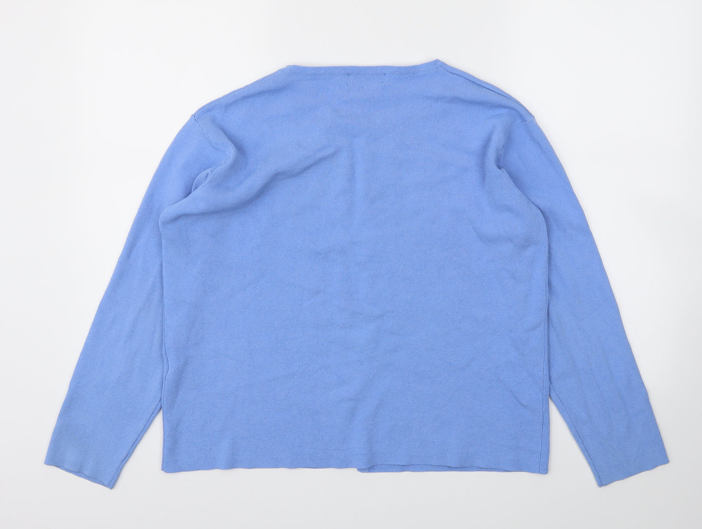 Bonmarché Womens Blue Floral  Cardigan Jumper Size L