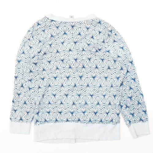 Halogen Womens Blue Floral  Cardigan Jumper Size S