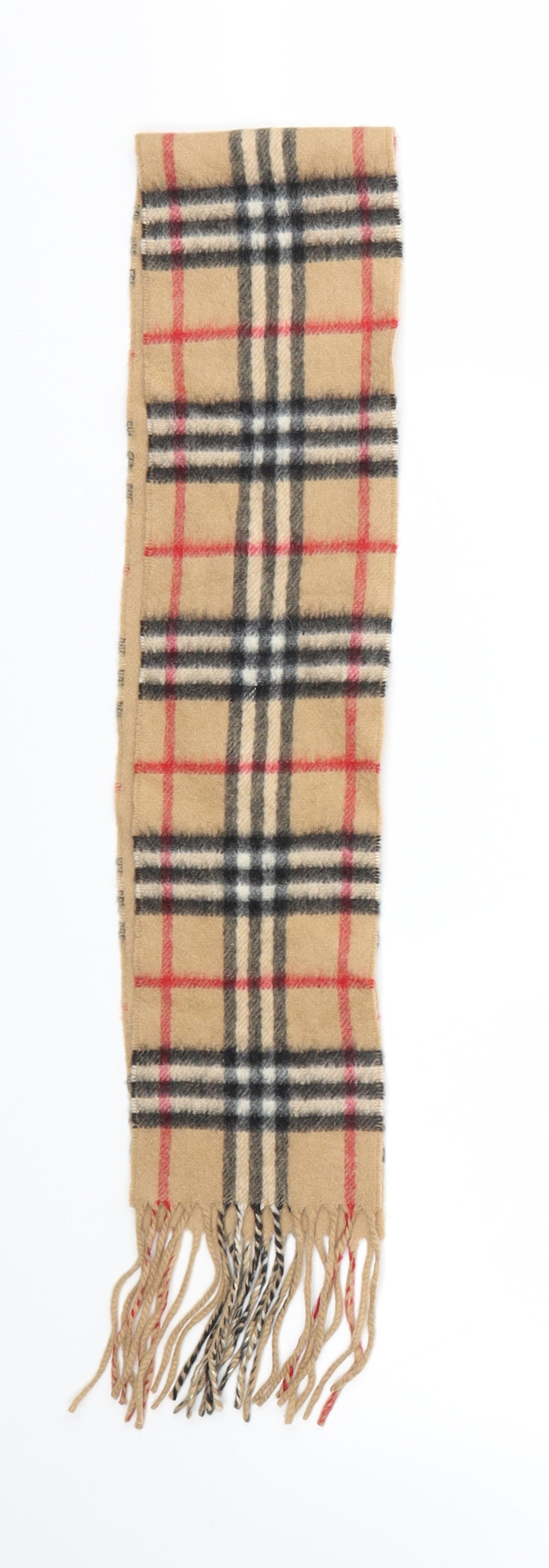 Preworn Womens Brown Check   Scarf