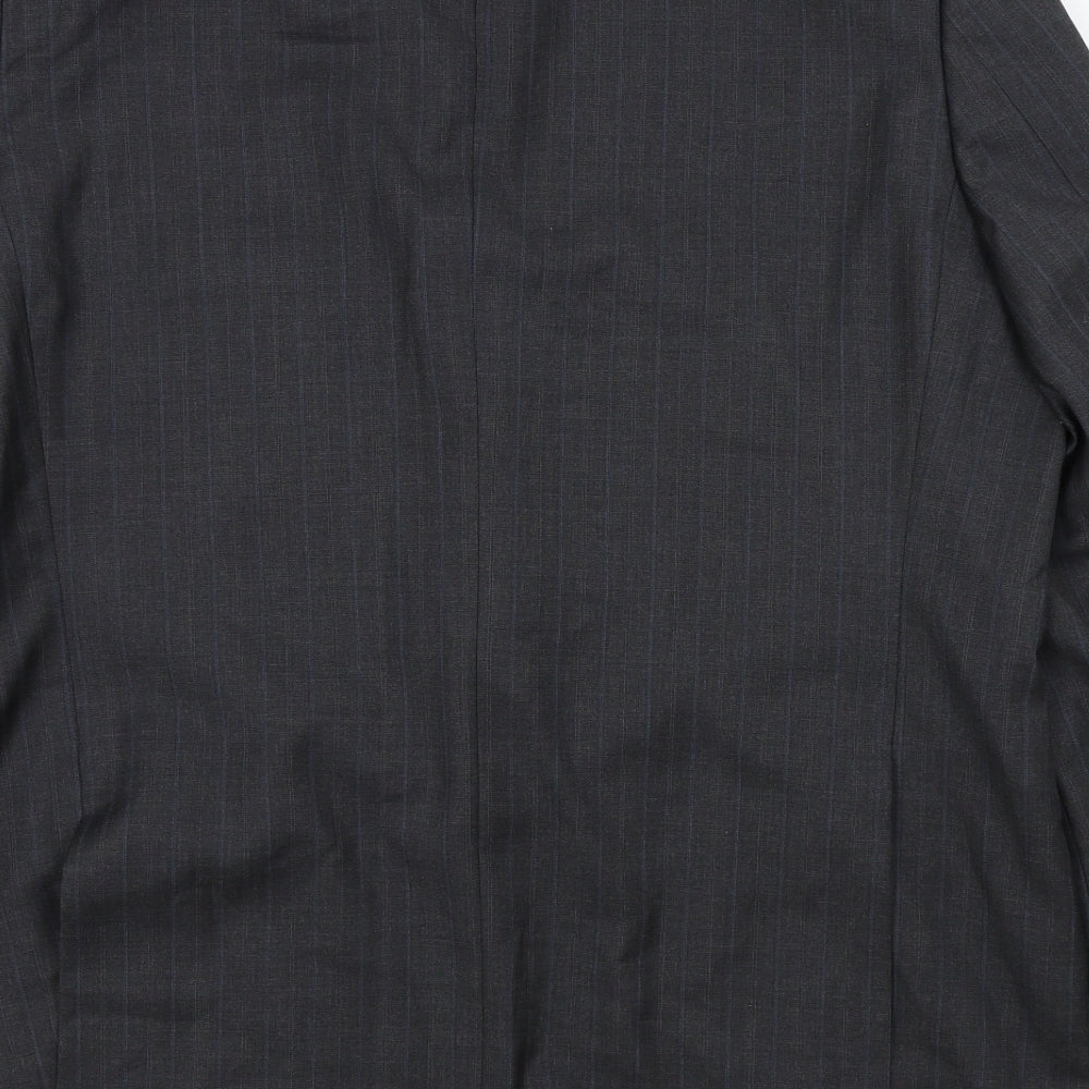 greenwood Mens Grey Striped  Jacket Suit Jacket Size XL