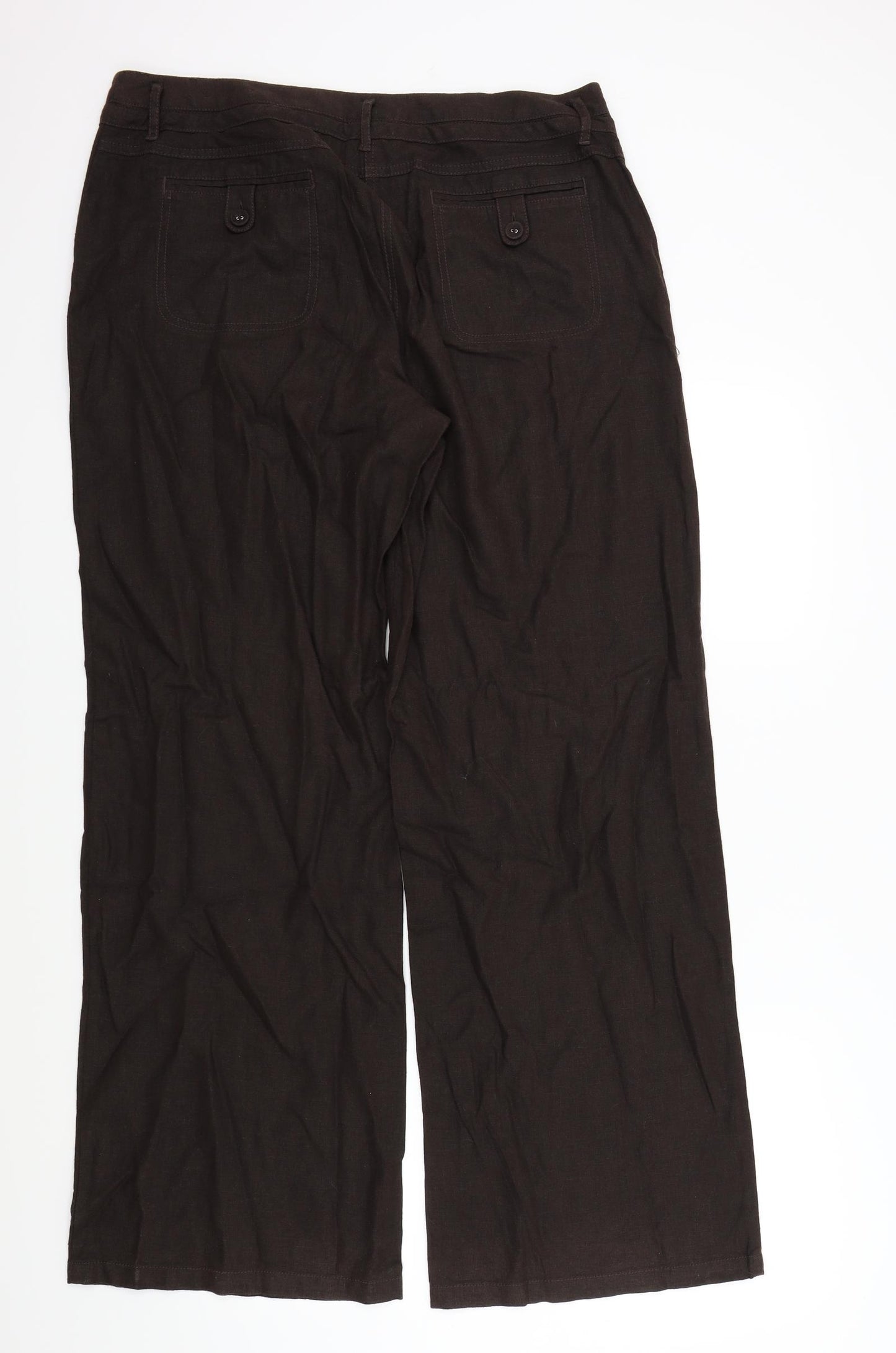 NEXT Womens Brown   Trousers  Size 14 L32 in