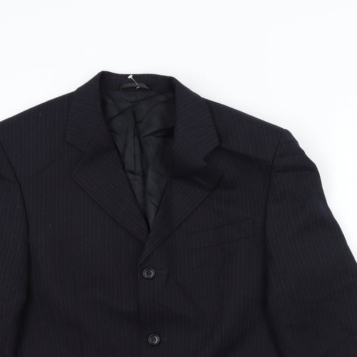 Debenhams Mens Blue Striped  Jacket Blazer Size XL
