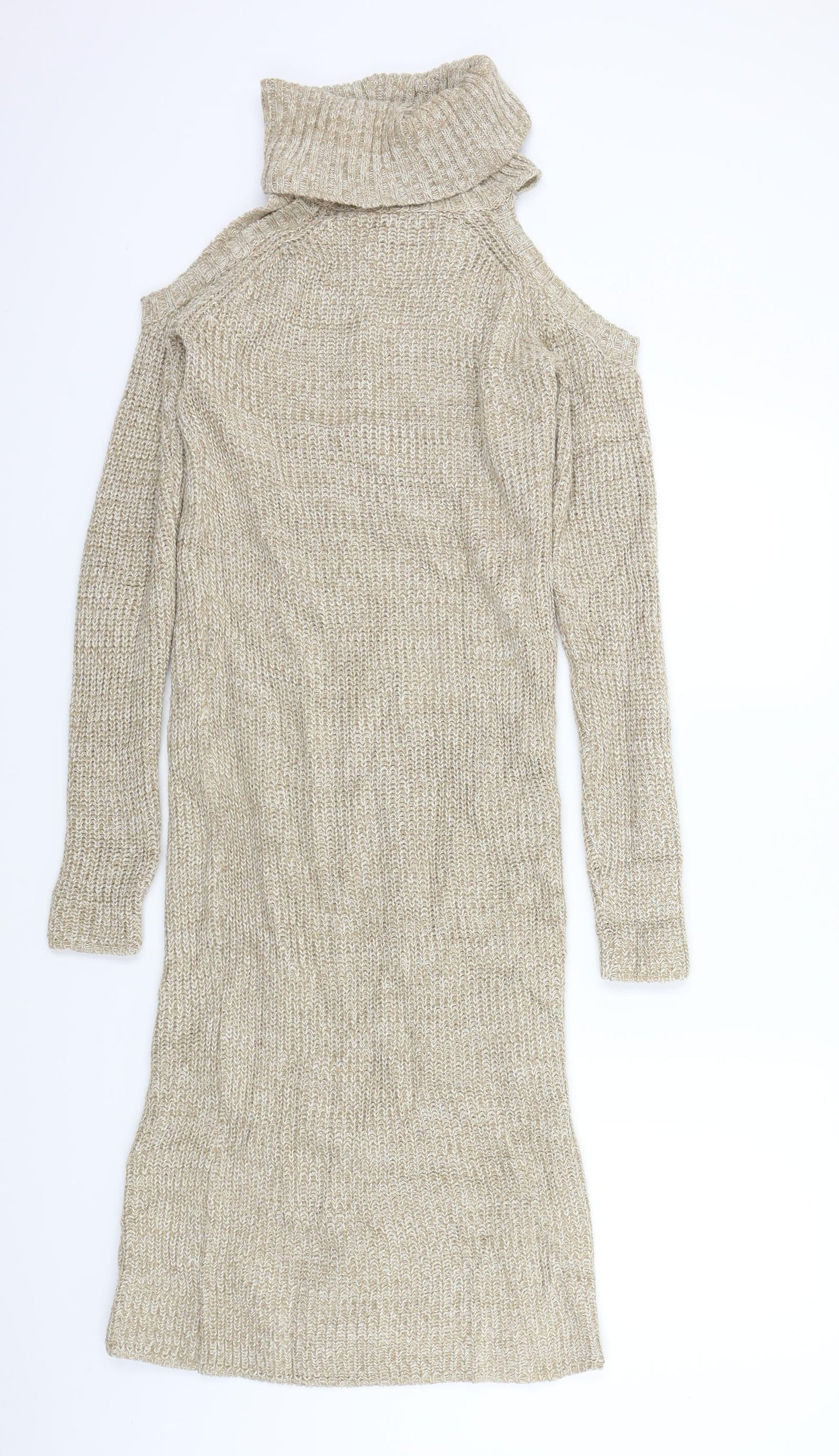 ASOS Womens Brown   Jumper Dress  Size 8  - open shoulders