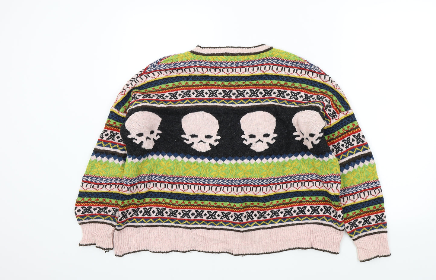 Jolie Moi Womens Multicoloured Geometric  Pullover Jumper Size M  - sculls