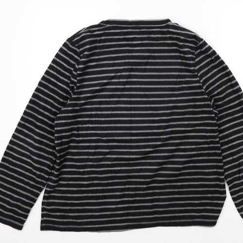 Original Essentials Womens Black Striped  Pullover Jumper Size M