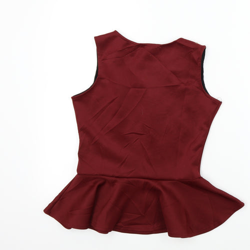 Vouley Vous Womens Red   Basic T-Shirt Size 12