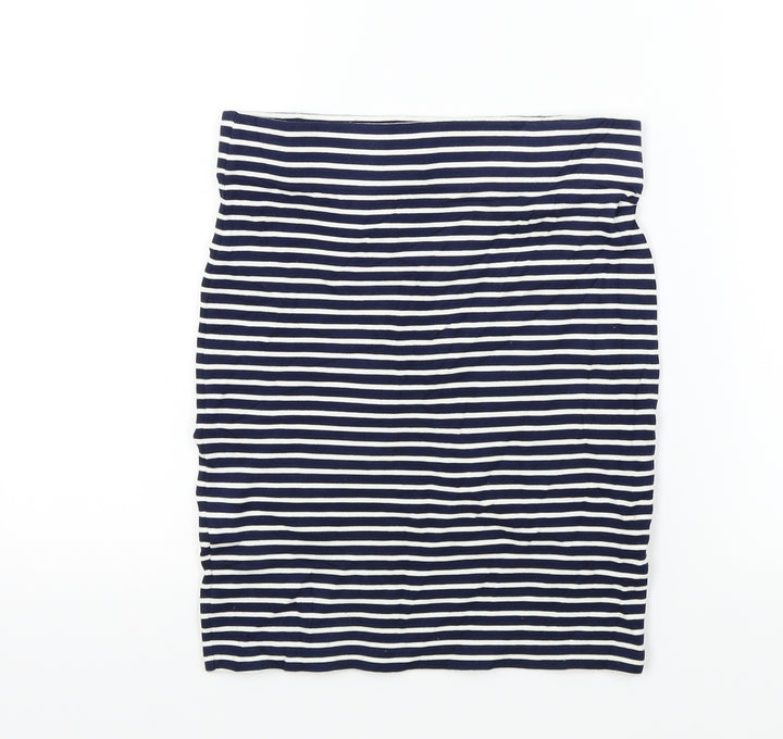 Jack Wills Womens Blue Striped A-Line Skirt Size 6