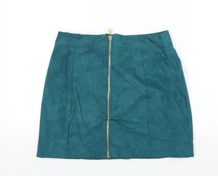LOTTIE Womens Green A-Line Skirt Size 10