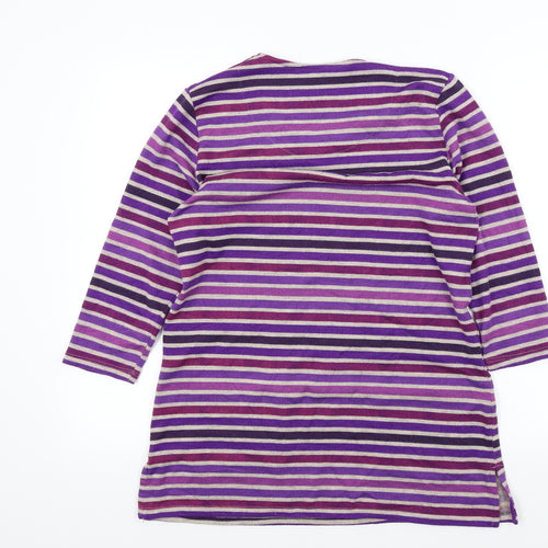 TIGI Womens Purple Striped  Pullover Jumper Size 10
