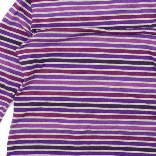 TIGI Womens Purple Striped  Pullover Jumper Size 10