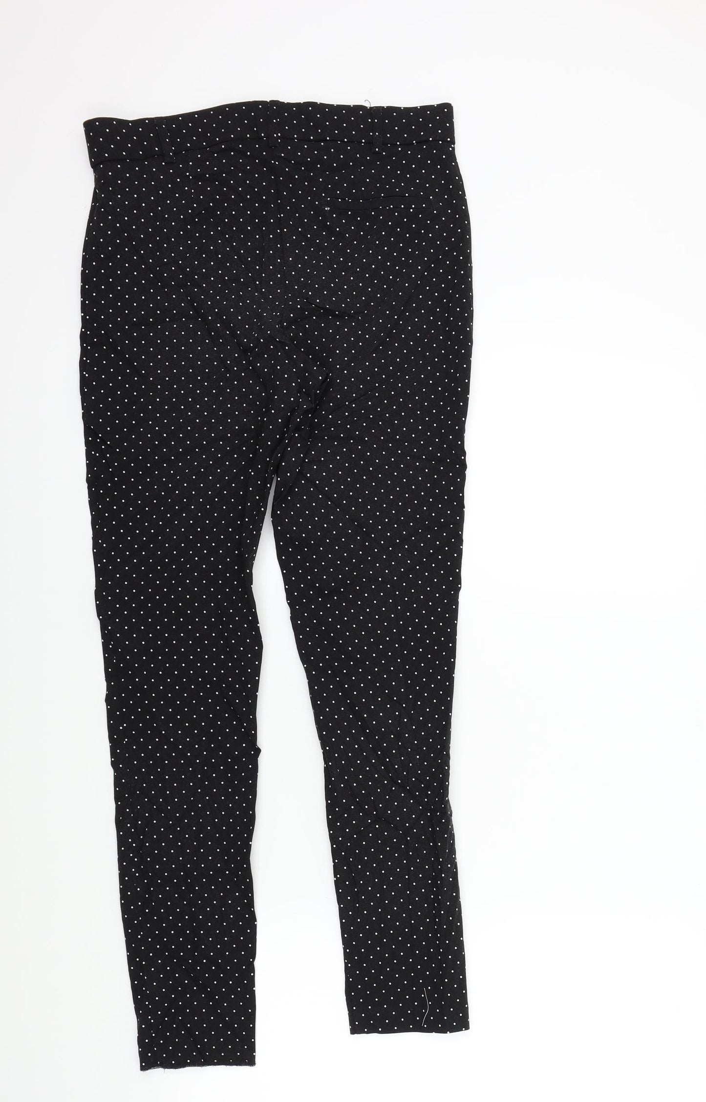 Primark Womens Black Polka Dot  Trousers  Size 14 L28 in
