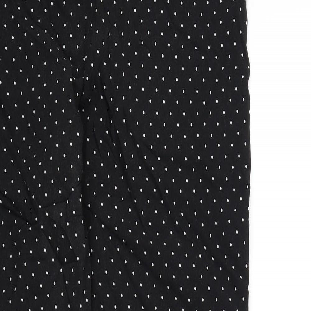 Primark Womens Black Polka Dot  Trousers  Size 14 L28 in