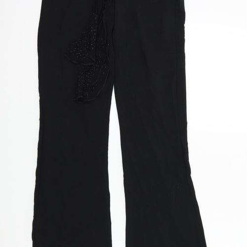 M&S Womens Black   Trousers  Size 8 L32 in