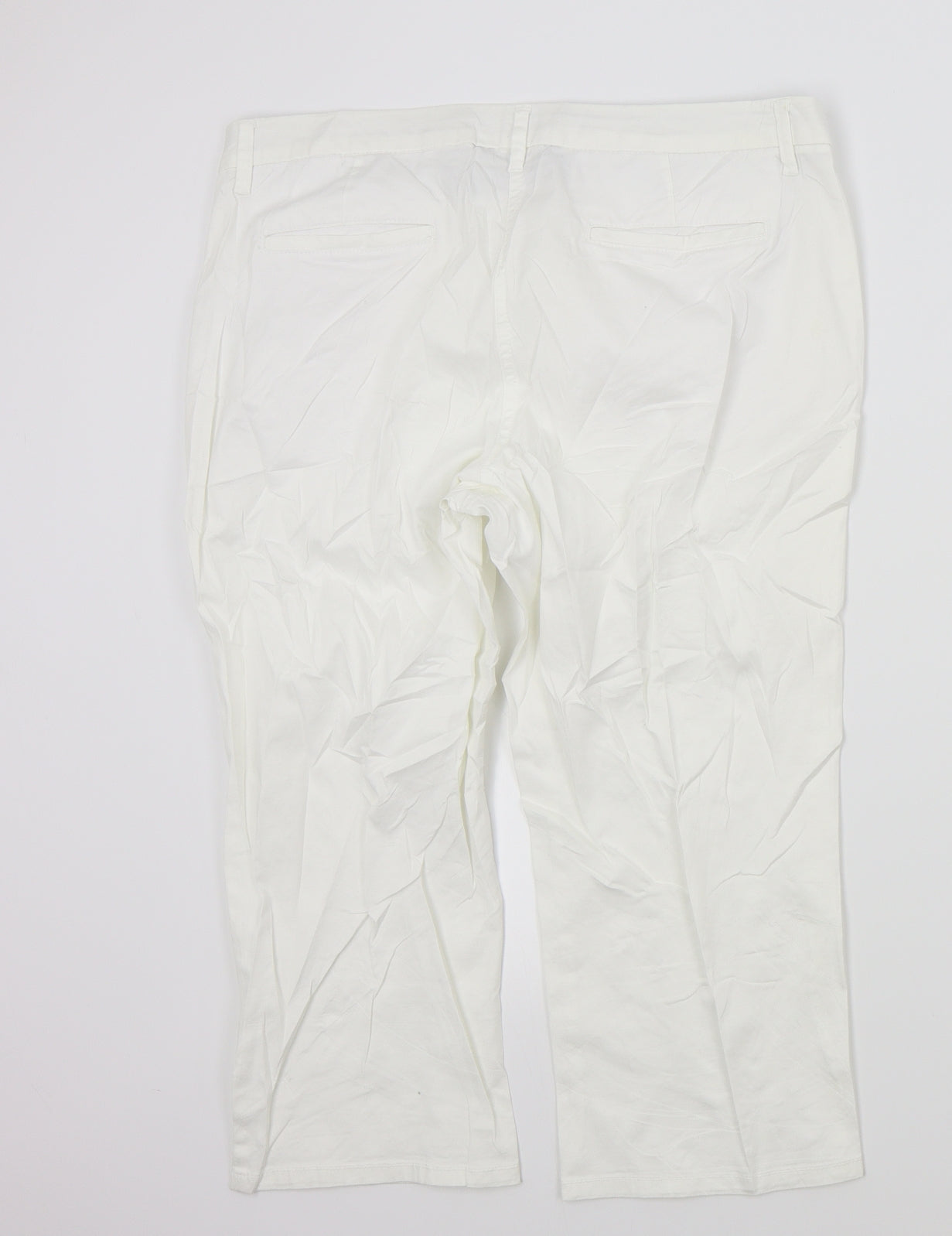 Debenhams Womens White   Trousers  Size 14 L21 in