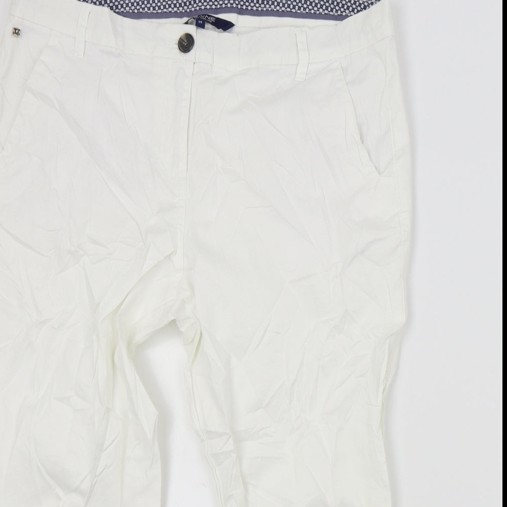 Debenhams Womens White   Trousers  Size 14 L21 in