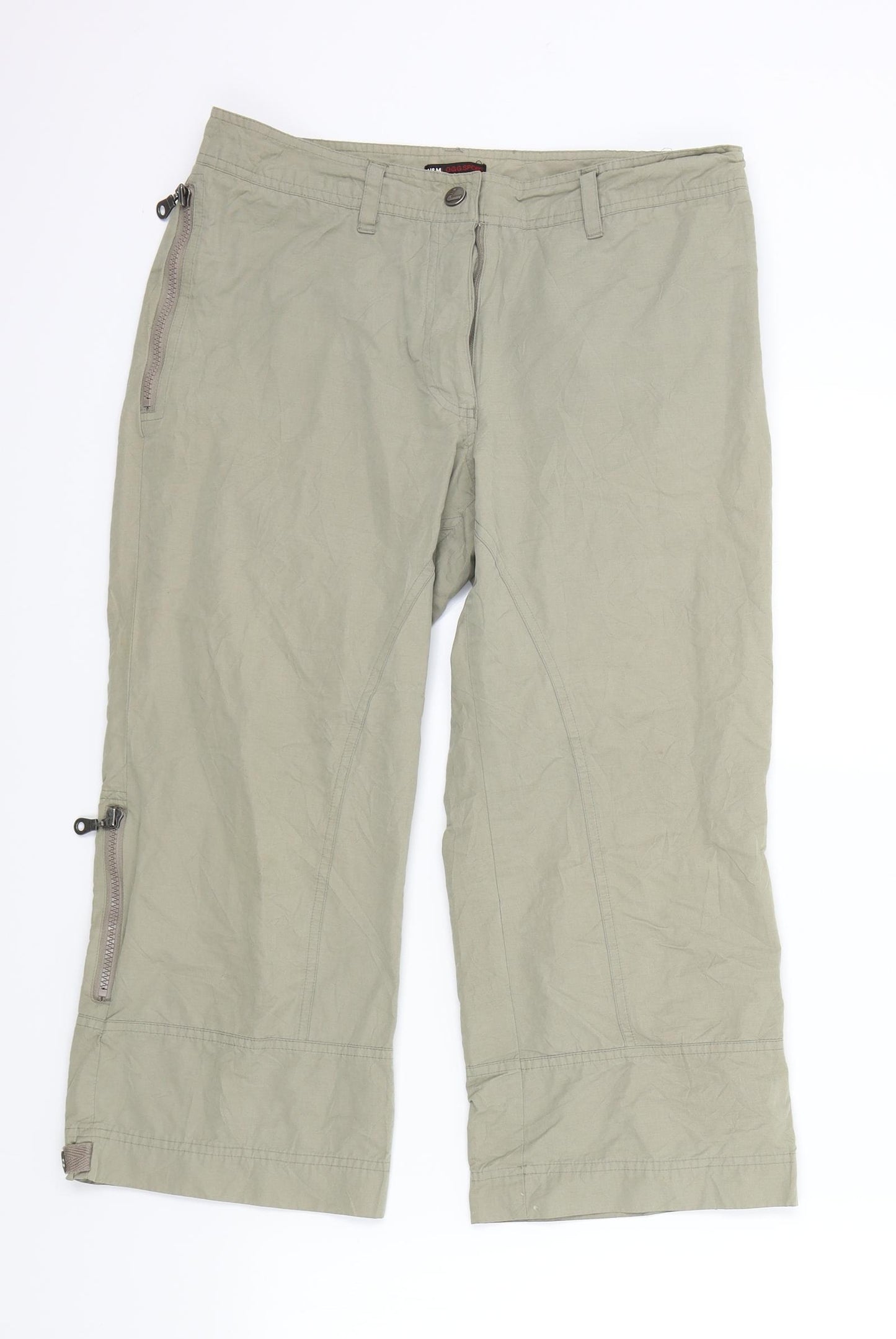H&M Womens Beige   Trousers  Size 12 L21 in