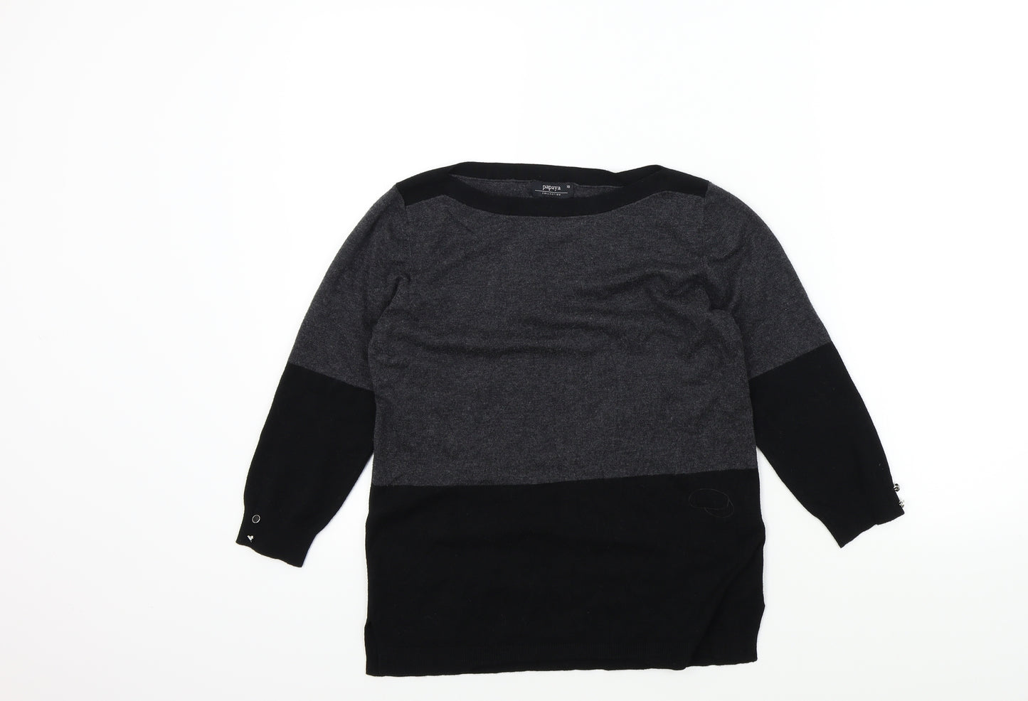 Papaya Womens Black   Pullover Jumper Size 10
