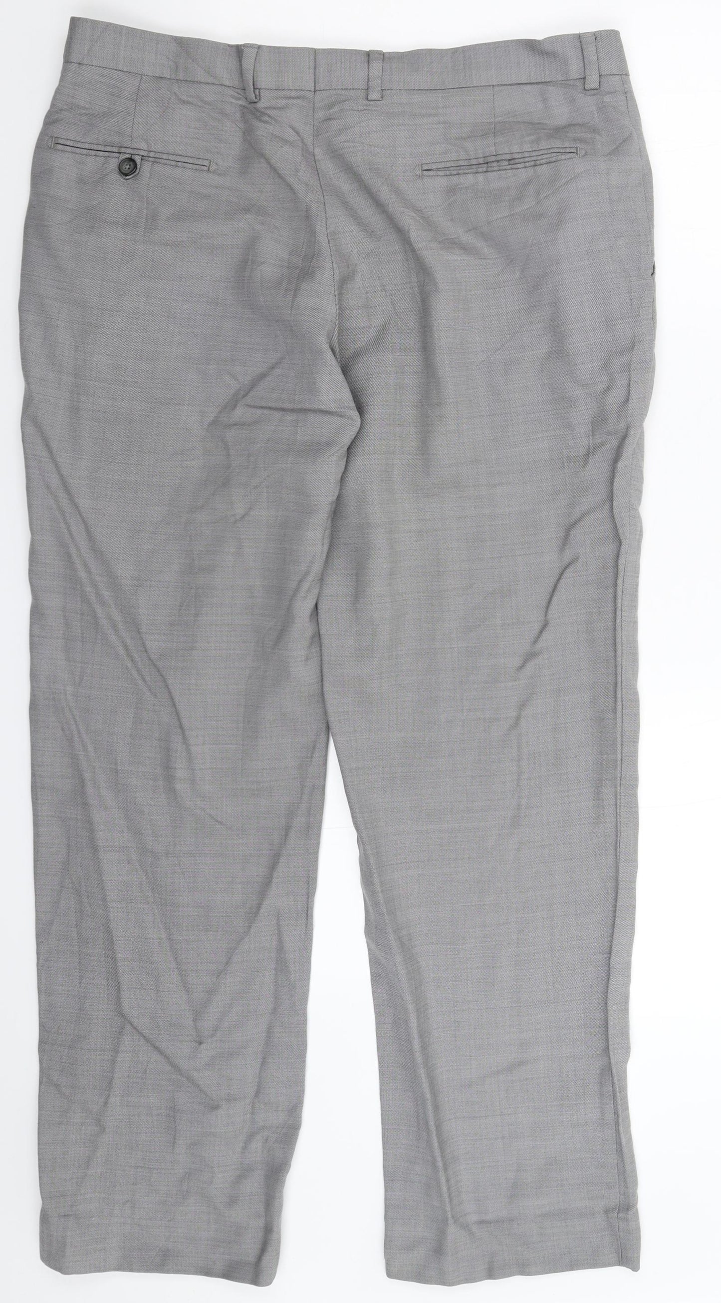 Marks and Spencer Mens Grey   2 Piece Suit Trousers Size 36 L31 in