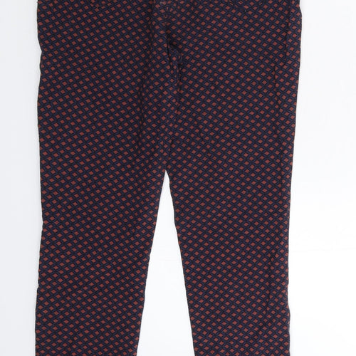 F&F Womens Blue Geometric  Trousers  Size 10 L29 in