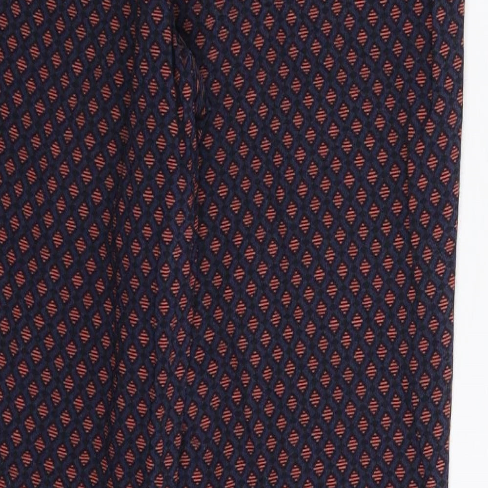 F&F Womens Blue Geometric  Trousers  Size 10 L29 in