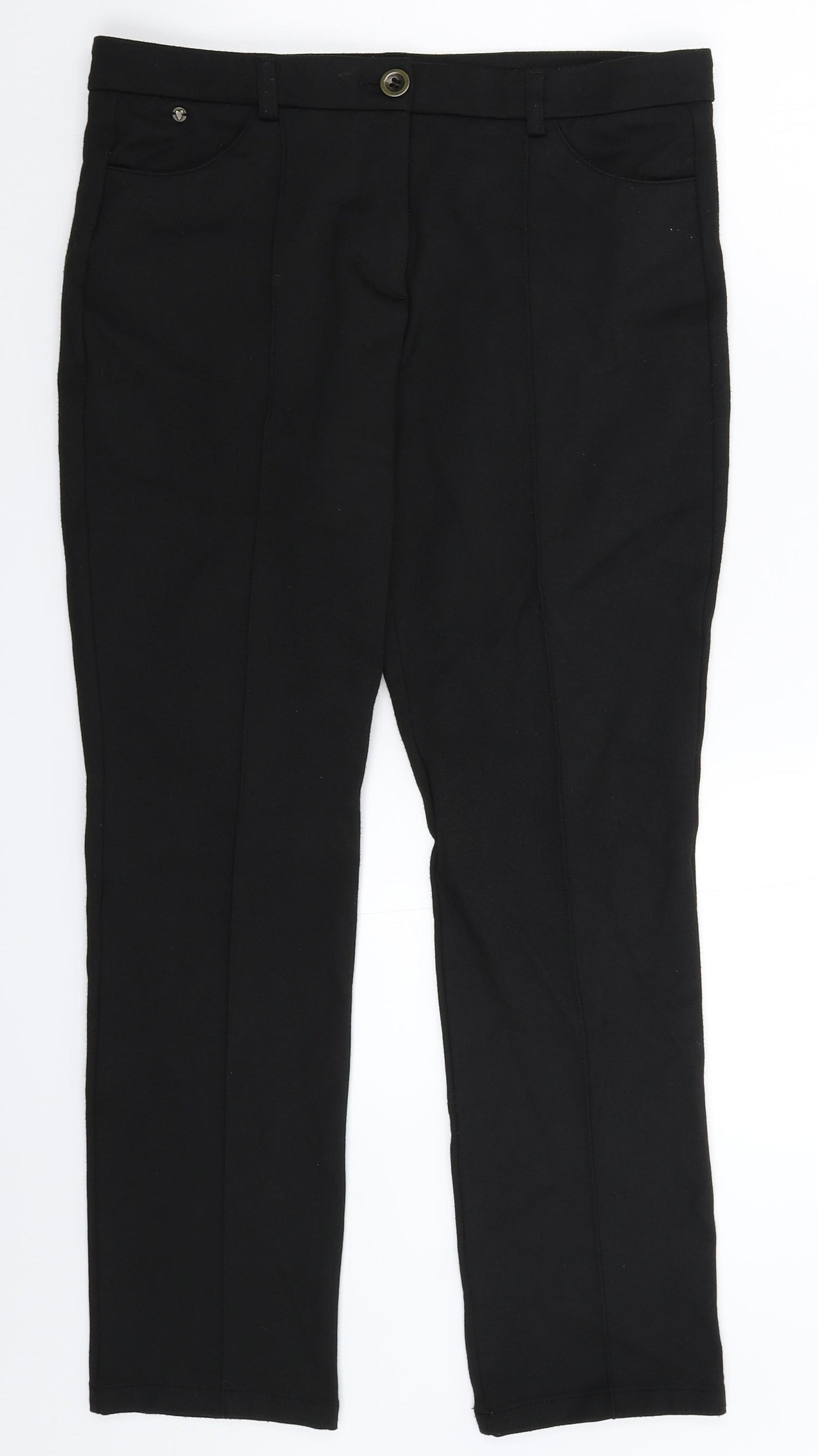 Per Una Womens Black   Trousers  Size 14 L29 in