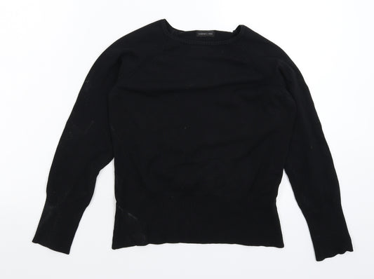 Front view of F&F women’s black knit jumper, size UK 12