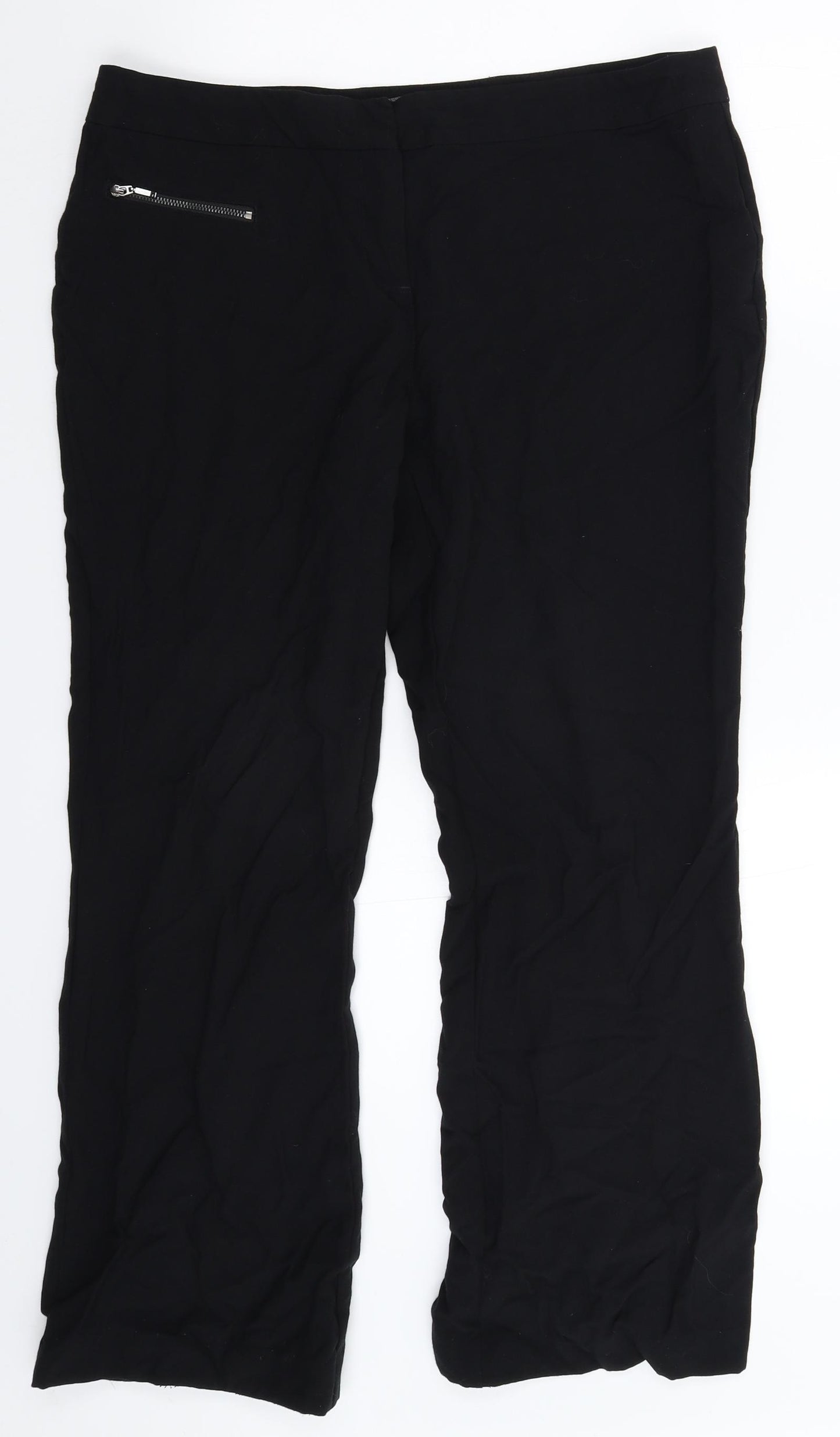 NEXT Womens Black   Trousers  Size 14 L29 in