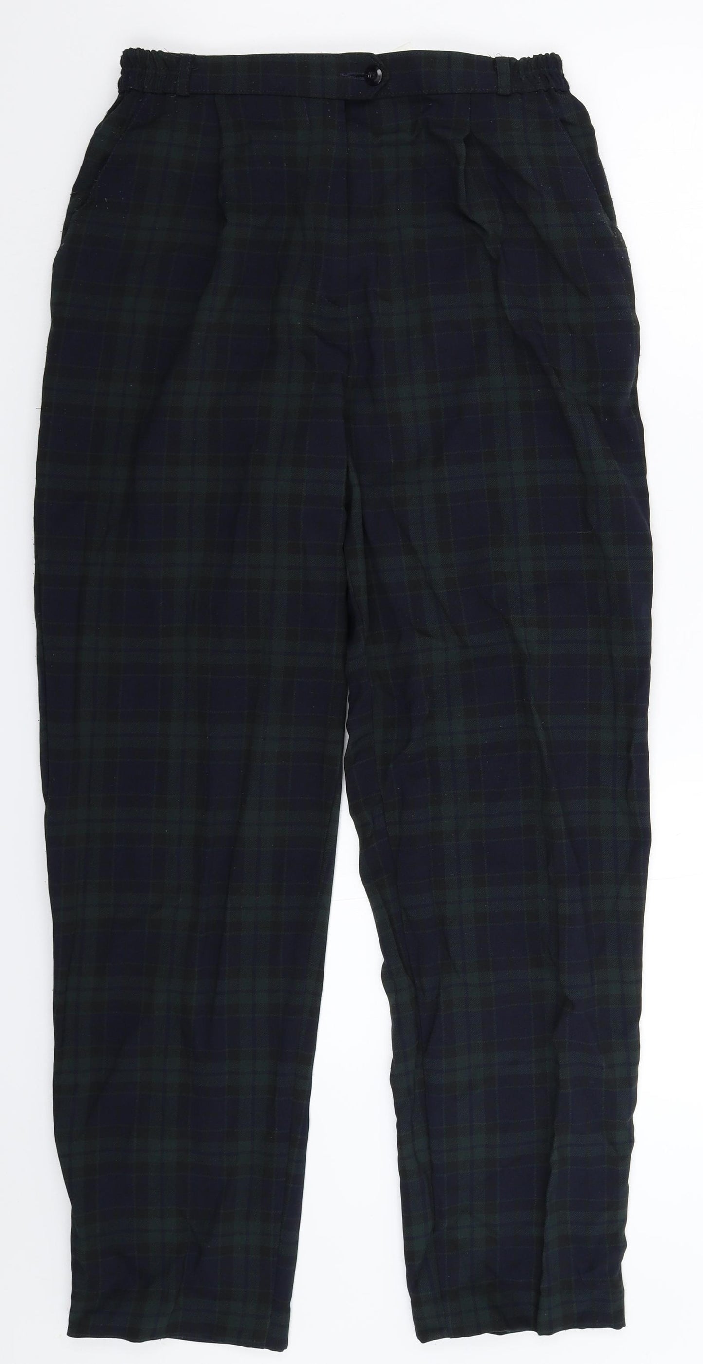 Marks and Spencer Womens Multicoloured Check  Trousers  Size 14 L30 in