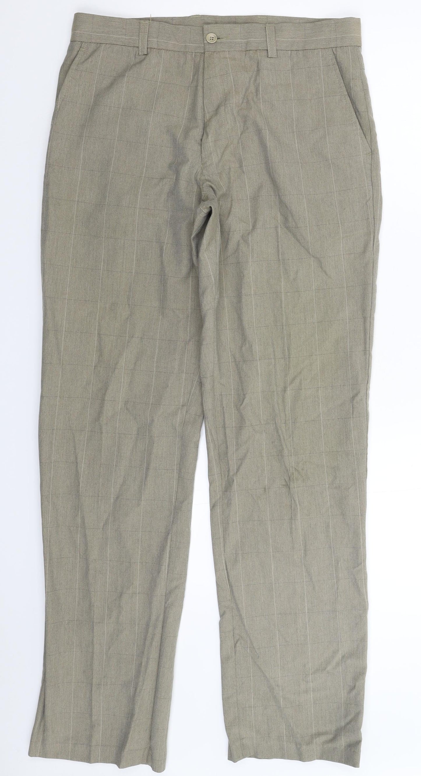 Preworn Womens Grey Check  Trousers  Size 32 L32 in