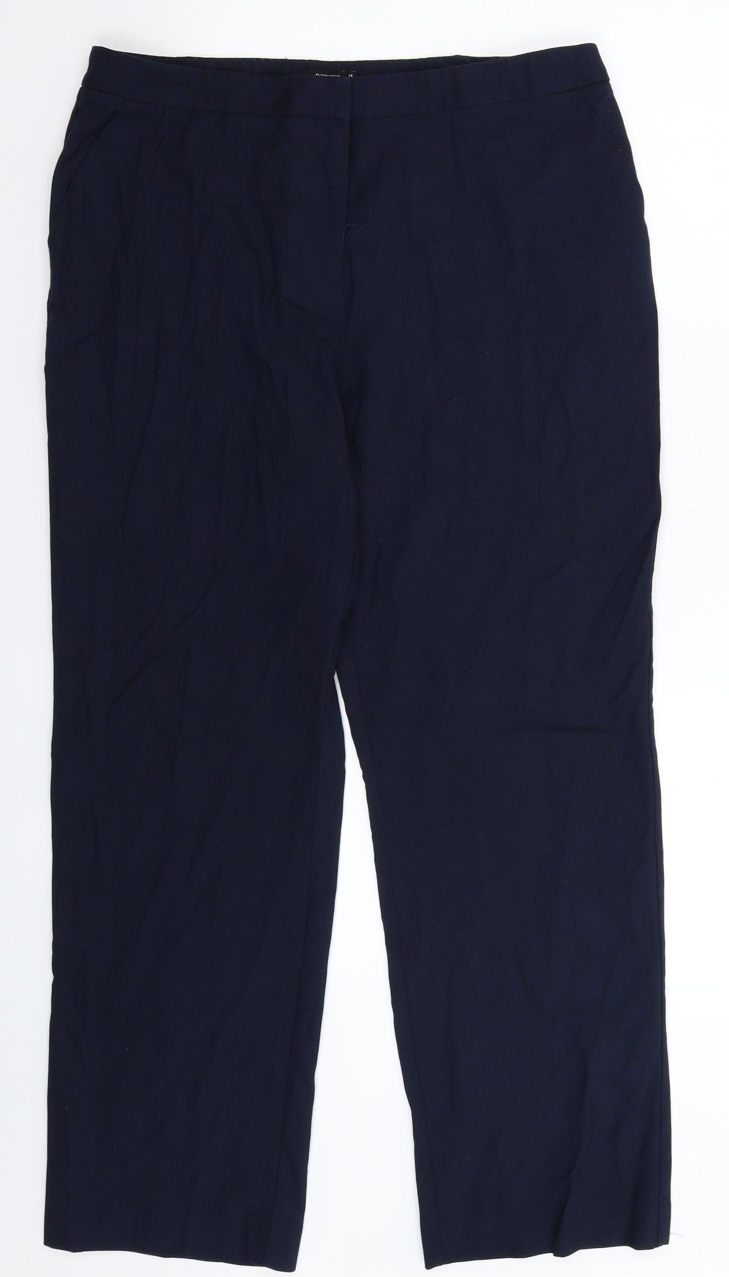 Papaya Womens Blue   Trousers  Size 14 L29 in