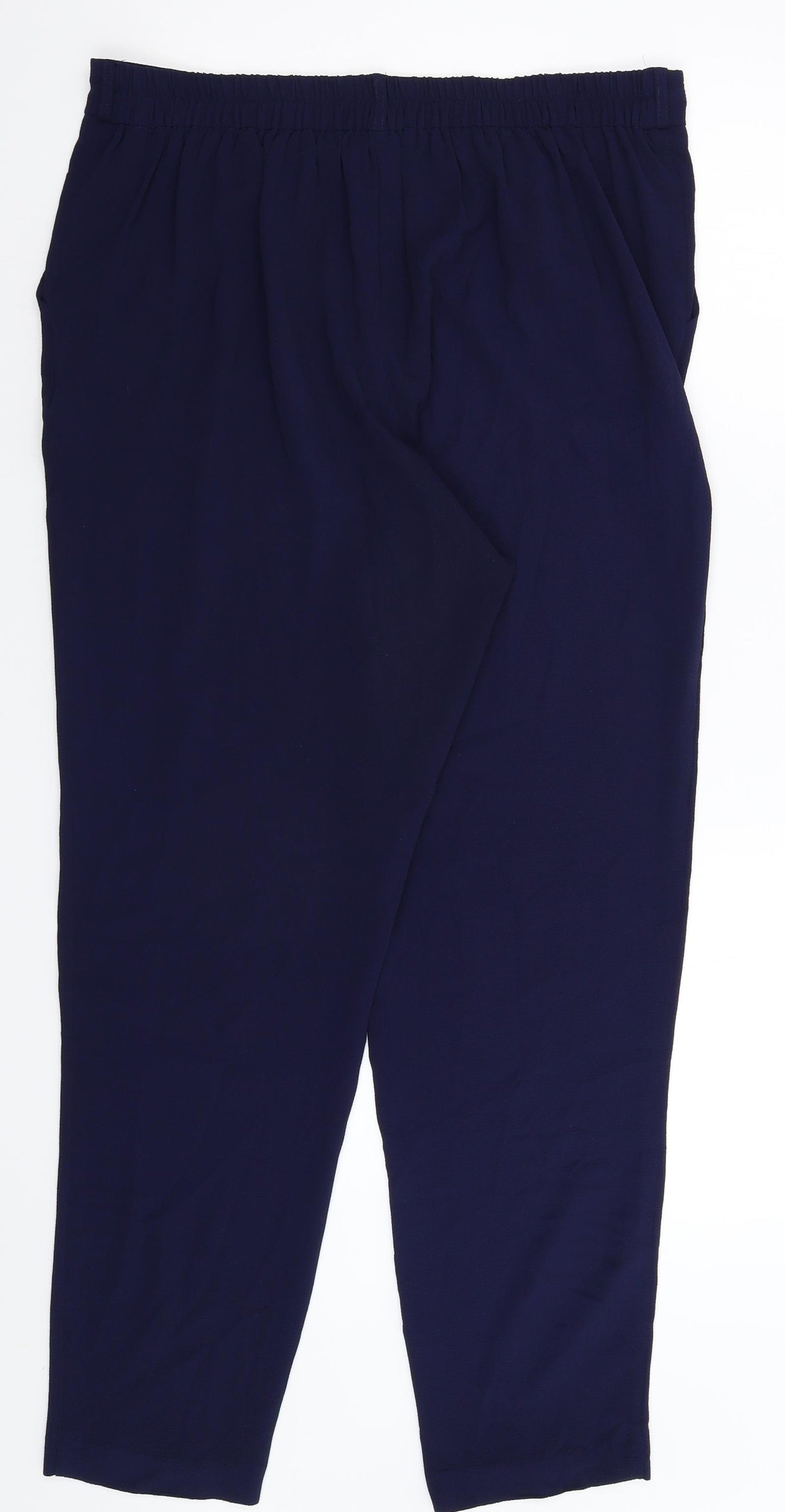 M&Co Womens Blue   Trousers  Size 14 L30 in