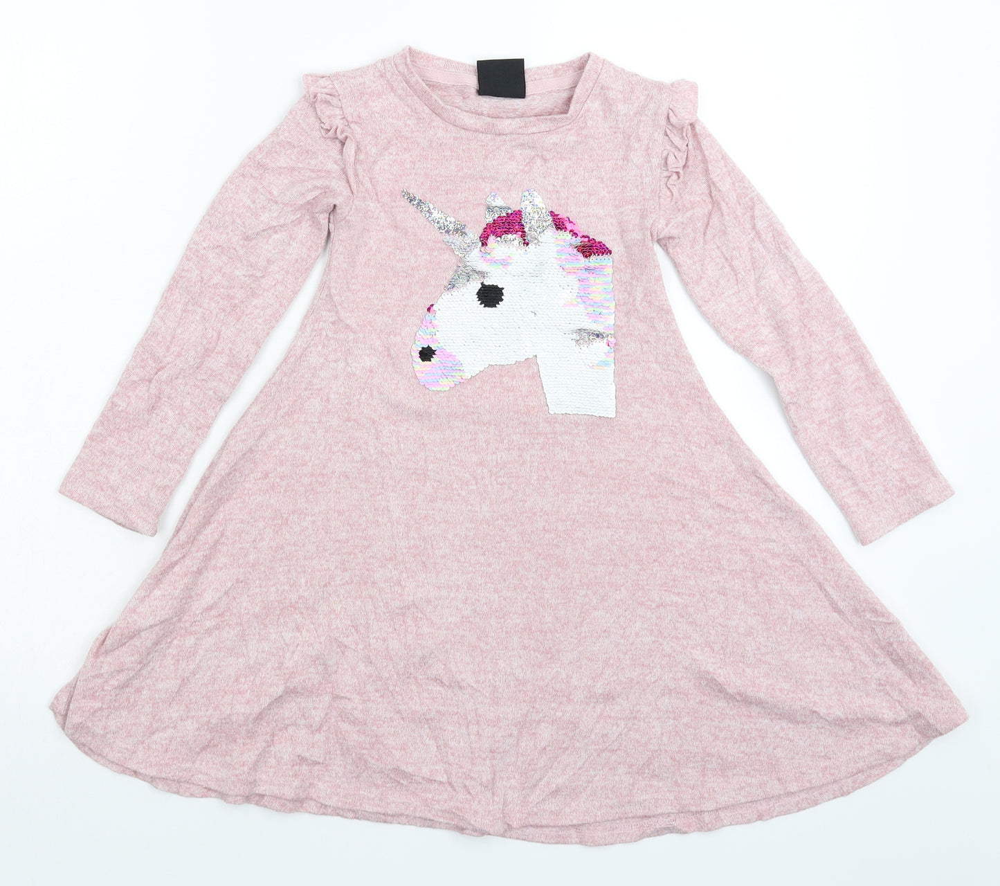 Primark Girls Pink   Jumper Dress  Size 6-7 Years