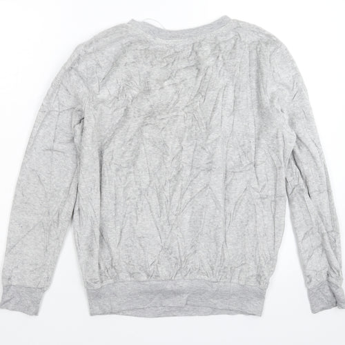 Primark Womens Grey Solid Fleece Top Pyjama Top Size 8  - Looney Tunes
