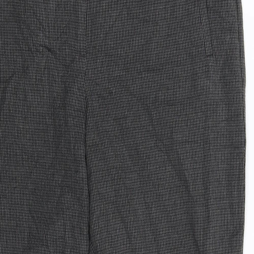 Marks and Spencer Womens Grey Houndstooth  Trousers  Size 12 L27 in