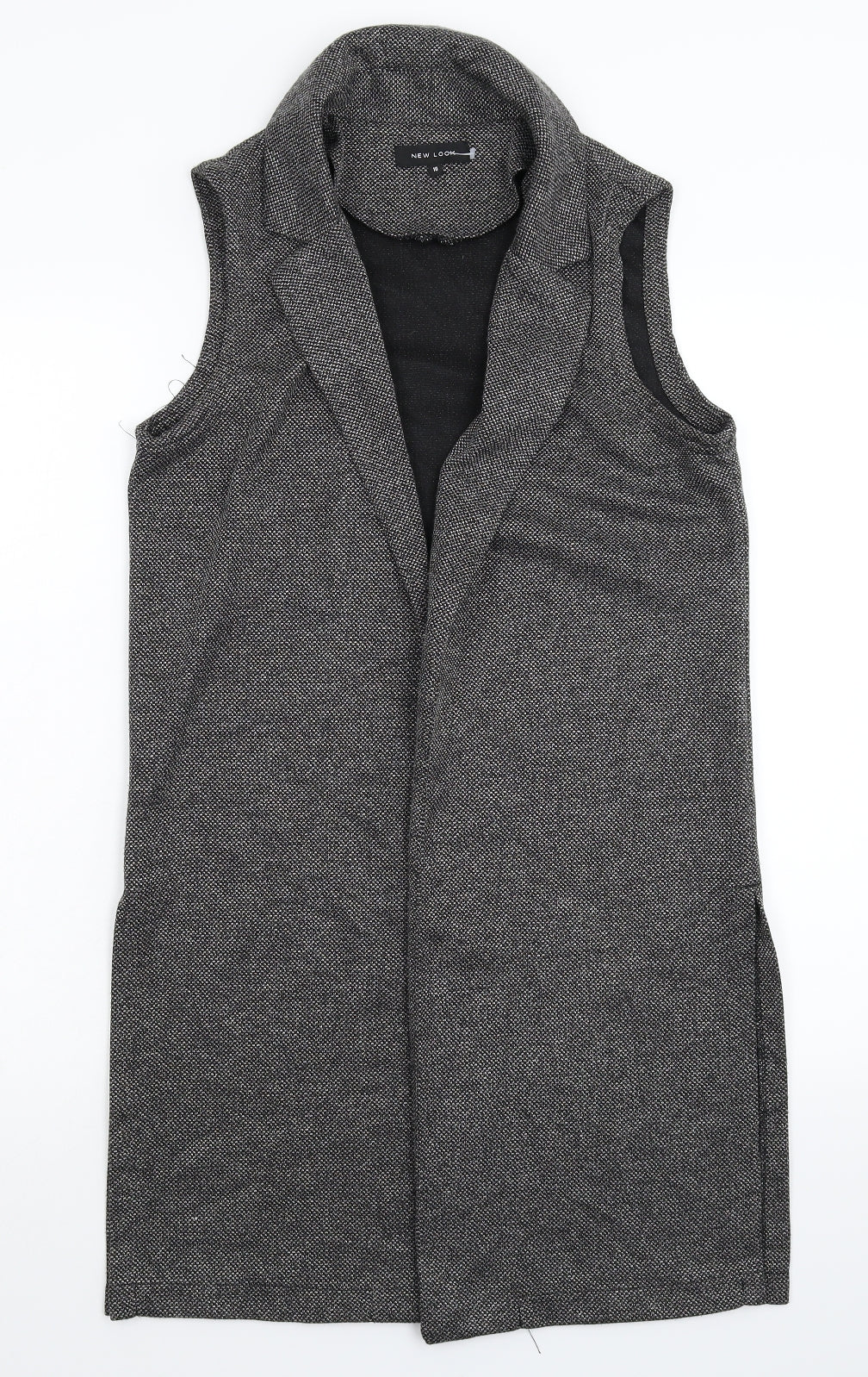 New Look Womens Grey   Gilet Coatigan Size 10
