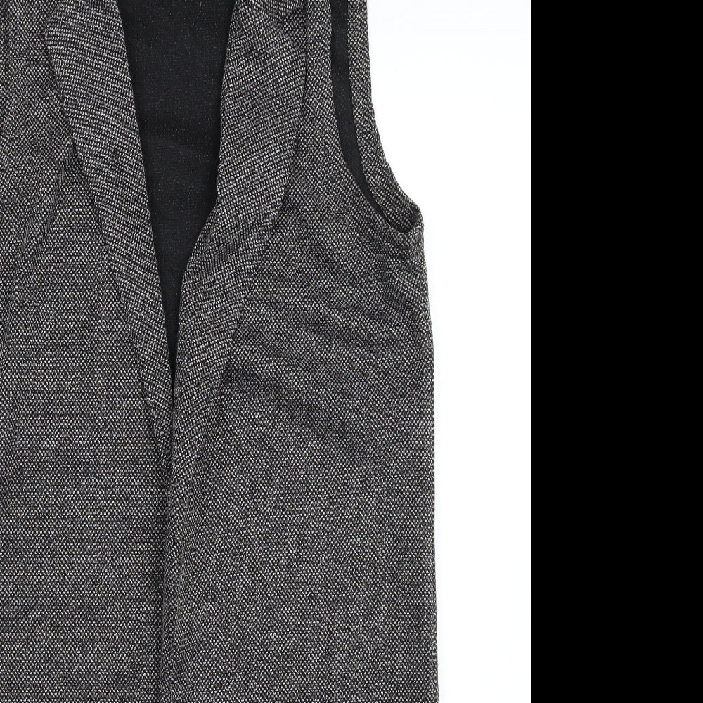 New Look Womens Grey   Gilet Coatigan Size 10