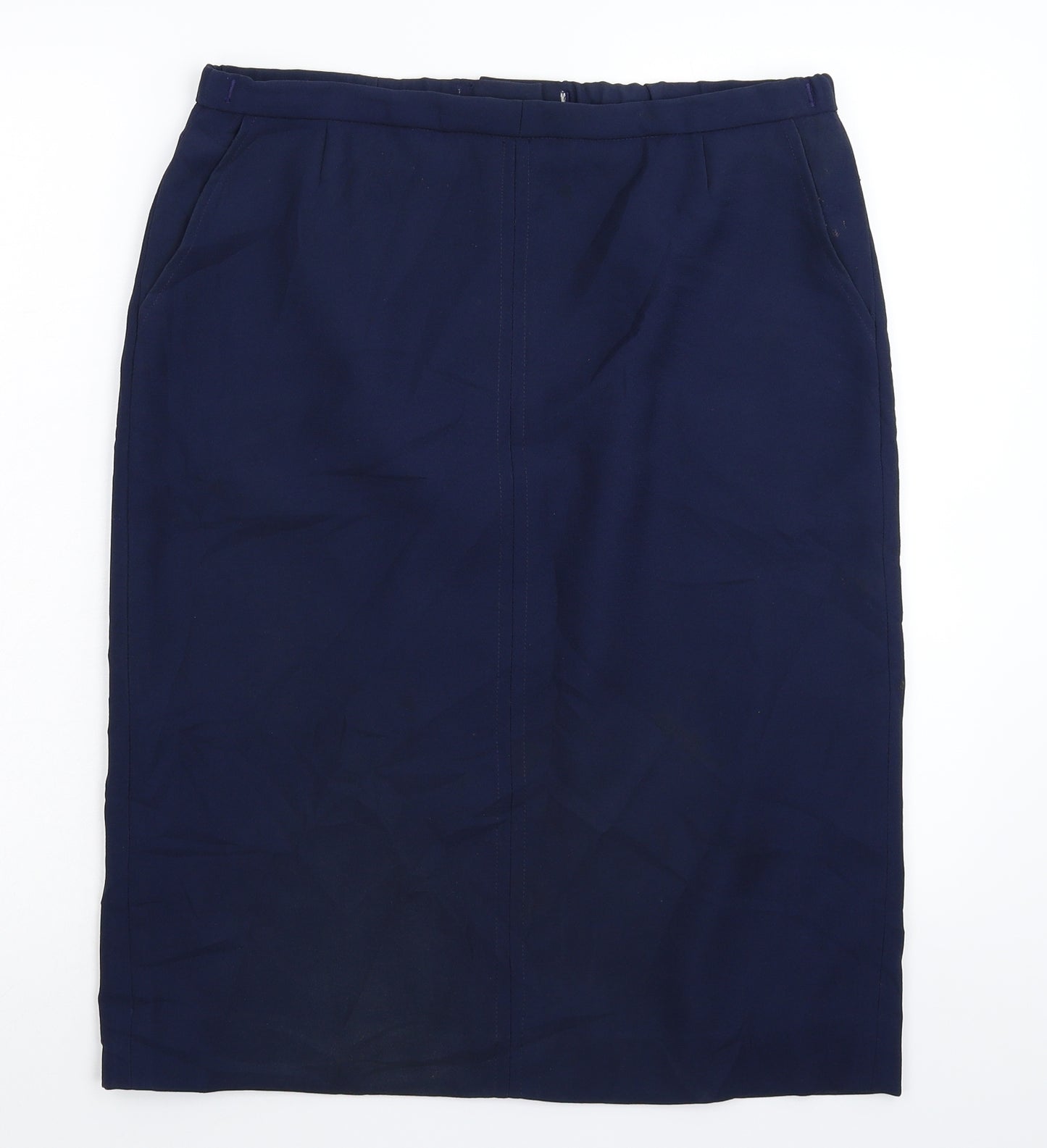 Preworn Womens Blue   Straight & Pencil Skirt Size 32 in