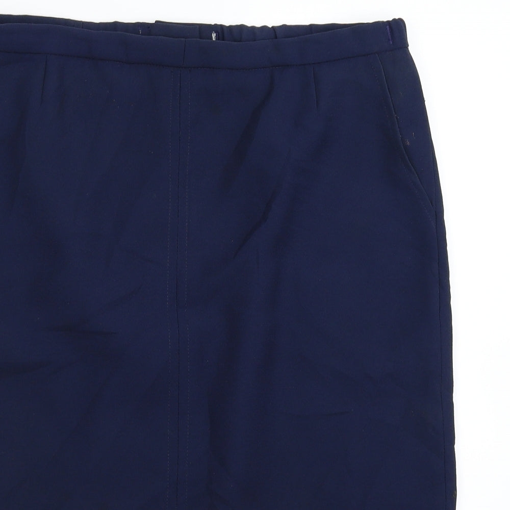 Preworn Womens Blue   Straight & Pencil Skirt Size 32 in