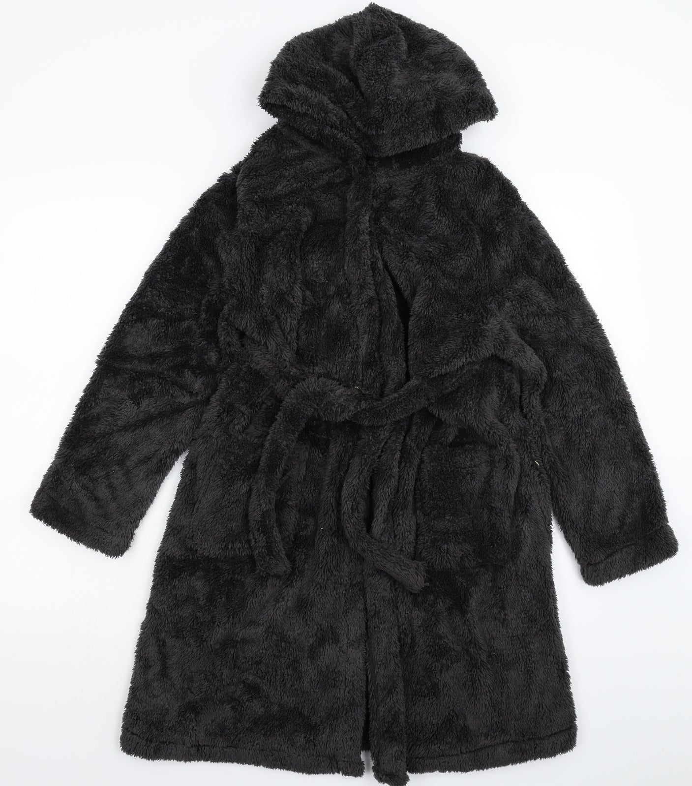 George Boys Grey Solid Fleece  Robe Size 11-12 Years