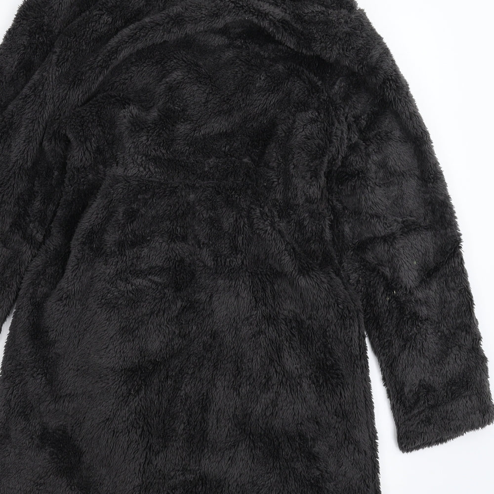George Boys Grey Solid Fleece  Robe Size 11-12 Years