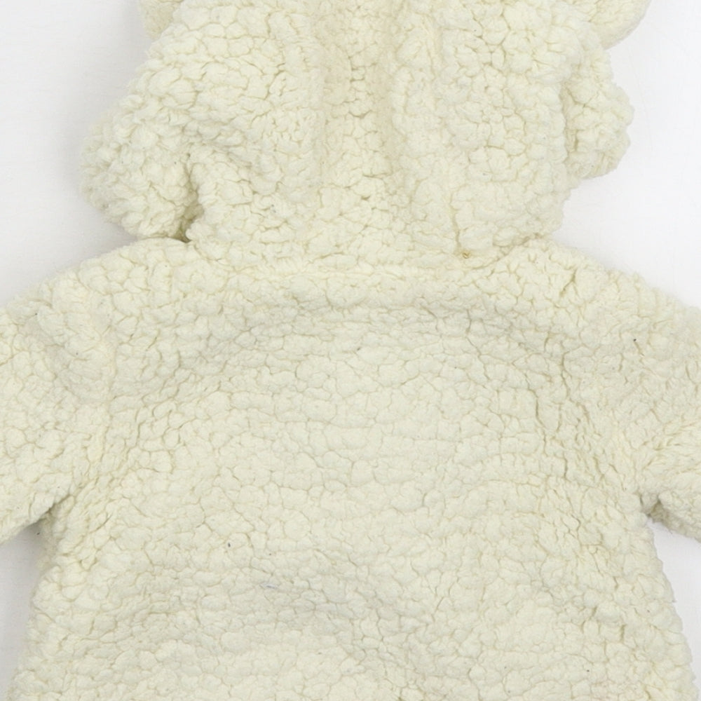Ladybird Baby White  Fleece Jacket Coat Size Newborn