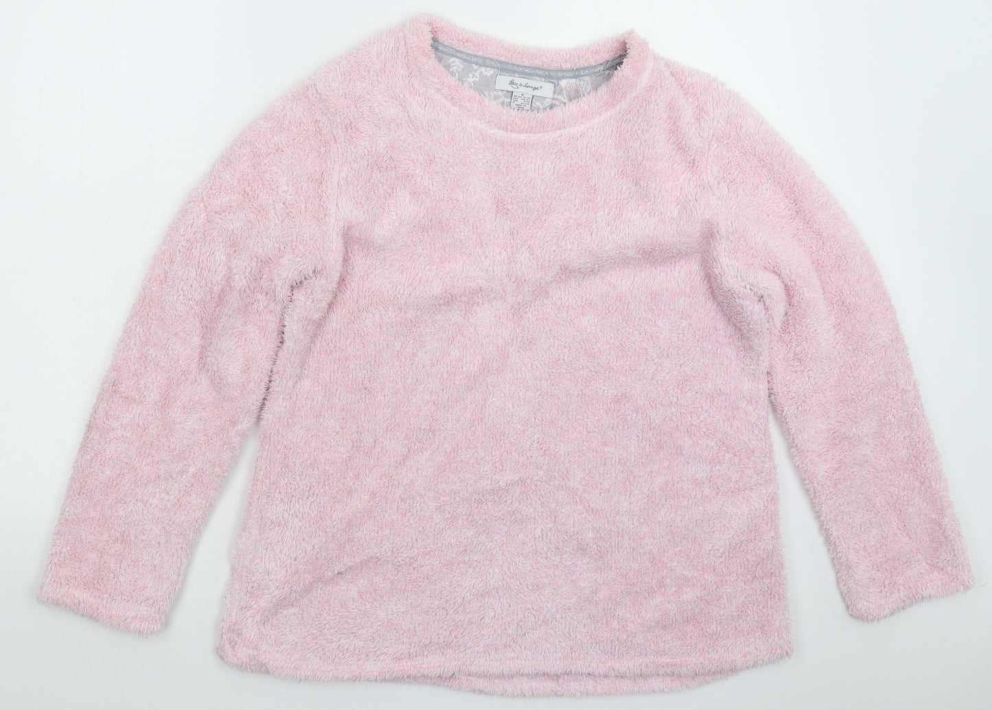 Primark Womens Pink Solid Fleece Top Pyjama Top Size 18