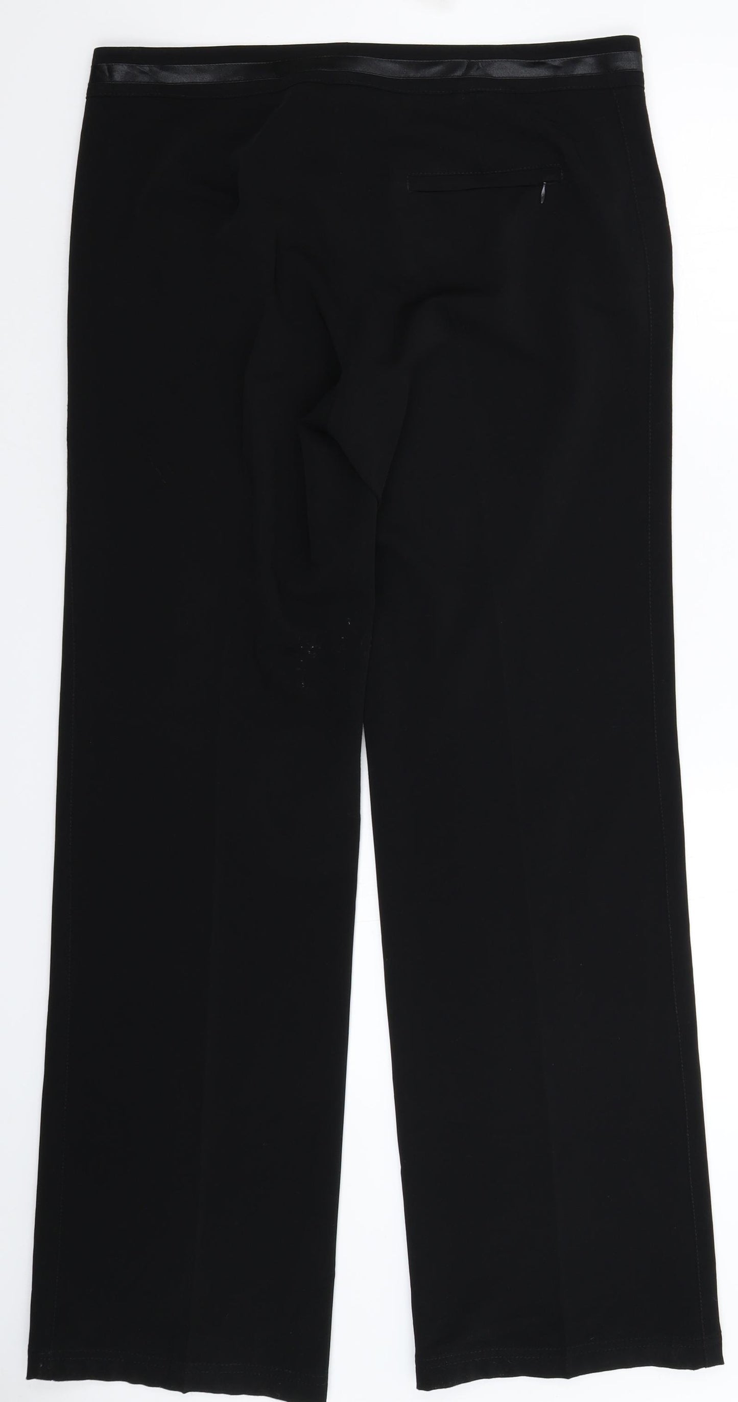 Oui Moments Womens Black   Dress Pants Trousers Size 14 L33 in