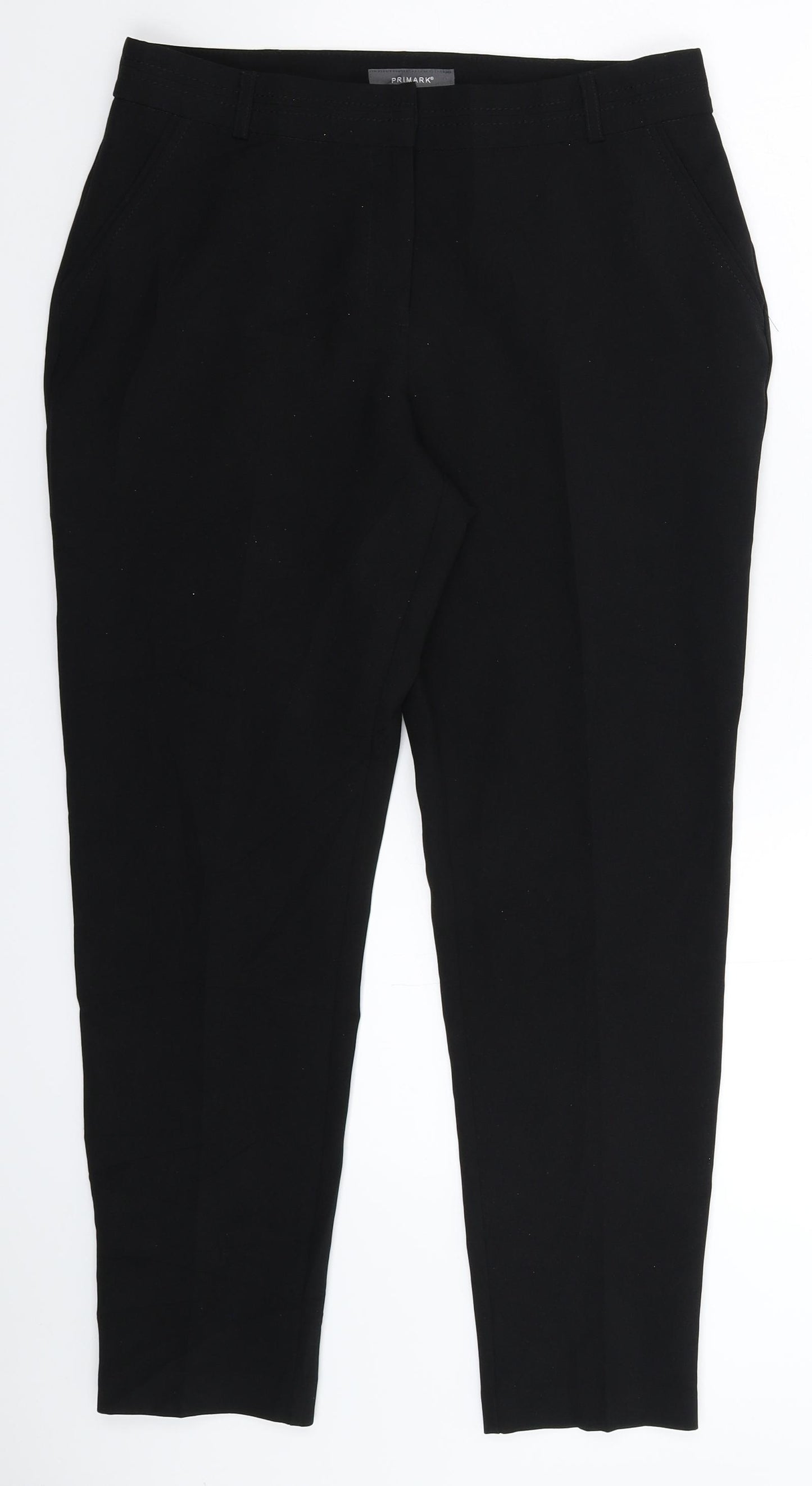 Primark Womens Black   Trousers  Size 10 L26 in