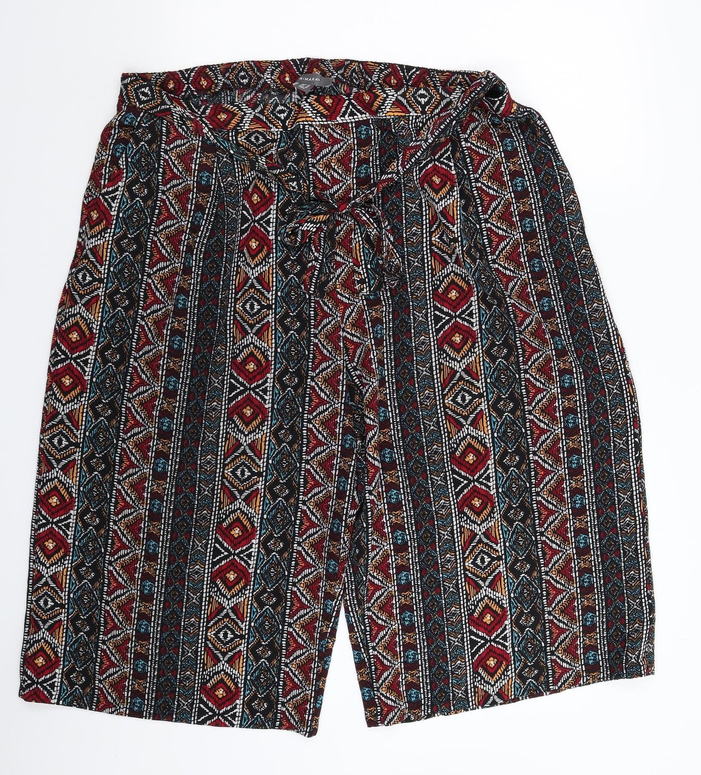 Primark Womens Multicoloured Geometric  Bermuda Shorts Size 20