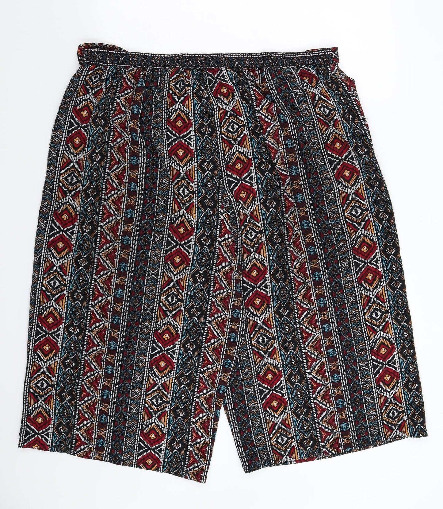 Primark Womens Multicoloured Geometric  Bermuda Shorts Size 20