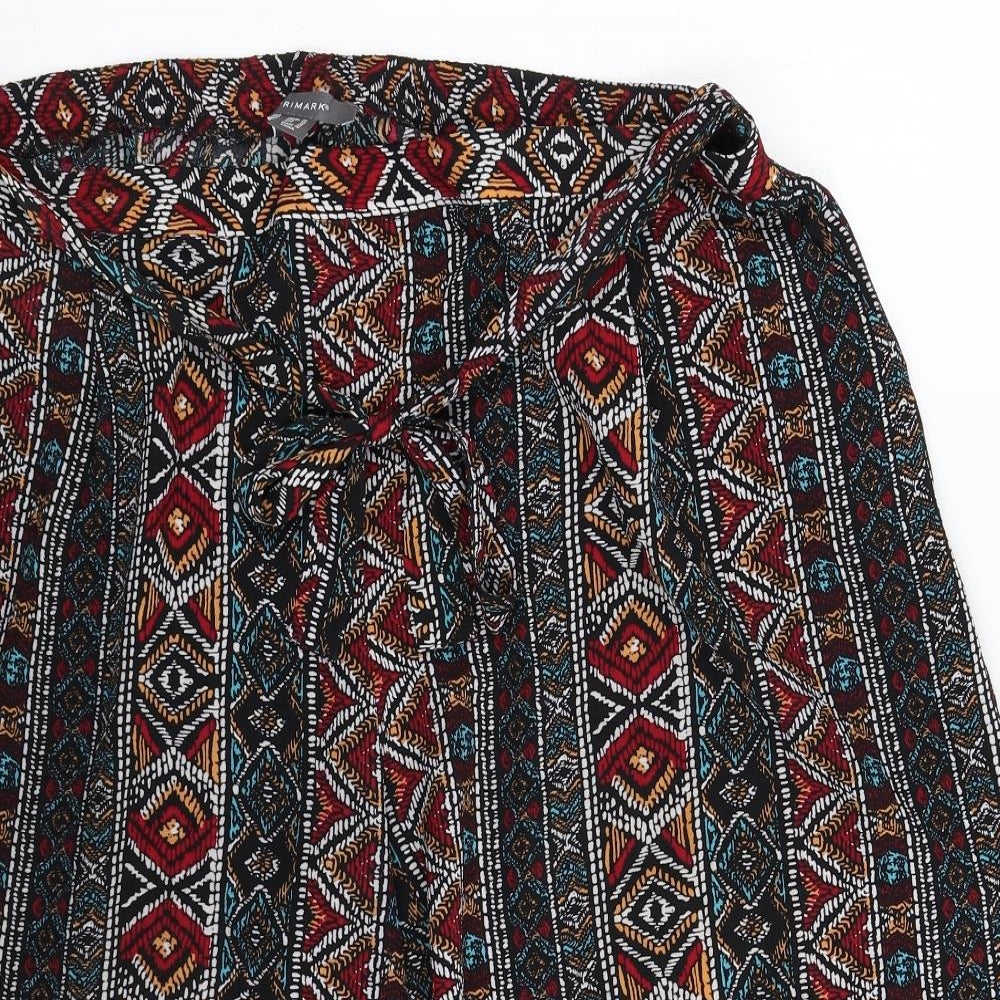 Primark Womens Multicoloured Geometric  Bermuda Shorts Size 20